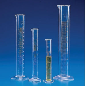 Globe Scientific Polymethylpentene Graduated Cylinders - Molded Graduated Cylinder, Polymethylpentene, 500 mL, 12/Case - 601575