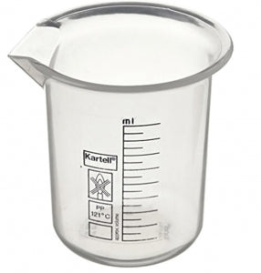 Globe Scientific Polypropylene Graduated Beaker - BEAKER, PP, PRINTED GRADUATION, 100ML, 12/CS - 601823