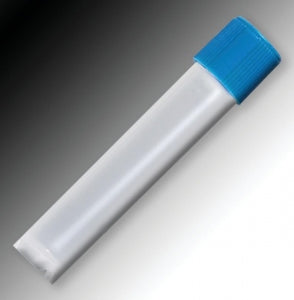 Globe Scientific PP Non-Graduated Sample Tube - Polypropylene Sample Tube with External Threads and Round Bottom, 2 mL, Self-Standing - 6032