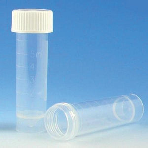 Globe Scientific Inc 10 mL Self-Standing Transport Tube - TUBE, TRANSPORT, NO CAP, SS, PP, 5ML, 1000/CS - 6121