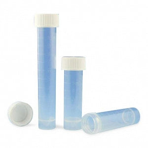 Globe Scientific Screw Caps - Screw Cap for 5 mL/10 mL Transport Tubes, Blue - 6123-B