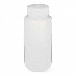 Globe Scientific Inc Diamond RealSeal Clear Wide Mouth Round Polypropylene Bottles - Diamond RealSeal Wide Mouth Round Polypropylene Bottle with Polypropylene Cap, 500 mL - 7000500