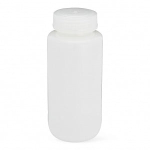 Globe Scientific Inc Diamond RealSeal Wide-Mouth Round HDPE Bottles with PP Closure - Diamond RealSeal Wide Mouth Round HDPE Bottle with Polypropylene Closure, 500 mL - 7010500