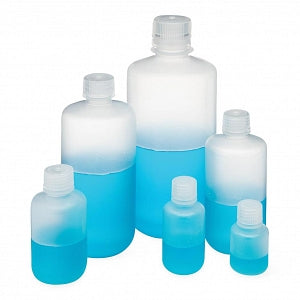 Globe Scientific Inc Diamond RealSeal Narrow Mouth Boston Round Polypropylene Bottles - Diamond RealSeal Clear Narrow Mouth Boston Round Polypropylene Bottle with Polypropylene Closure, 500 mL - 7050500