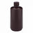 Globe Scientific Inc Diamond RealSeal Amber Narrow Mouth Boston Round HDPE Bottles - Diamond RealSeal Amber Narrow Mouth Boston Round HDPE Bottle with Polypropylene Closure, 500 mL - 7060500AM
