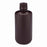 Globe Scientific Inc Diamond RealSeal Amber Narrow Mouth Boston Round HDPE Bottles - Diamond RealSeal Amber Narrow Mouth Boston Round HDPE Bottle with Polypropylene Closure, 1000 mL - 7061000AM