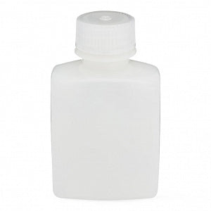 Globe Scientific Inc Diamond RealSeal Wide Mouth Rectangular HDPE Bottles - Diamond RealSeal Wide Mouth Rectangular HDPE Bottle with Polypropylene Cap, 125 mL - 7100125