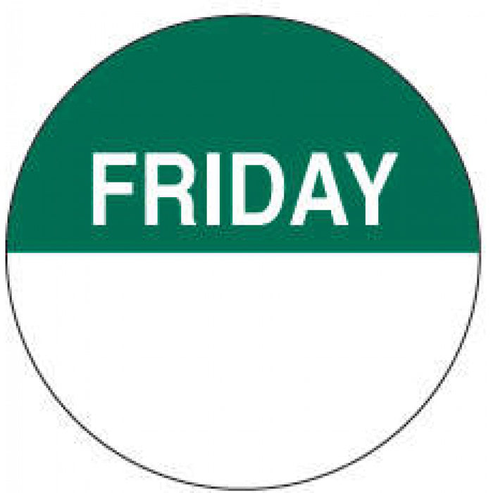 Label Paper Permanent Friday White And Green 1000 Per Roll — Grayline ...