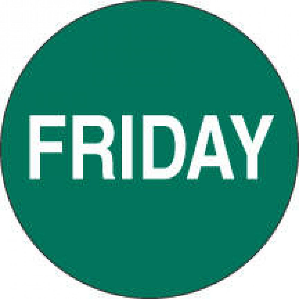 Label Paper Permanent Friday Green 1000 Per Roll