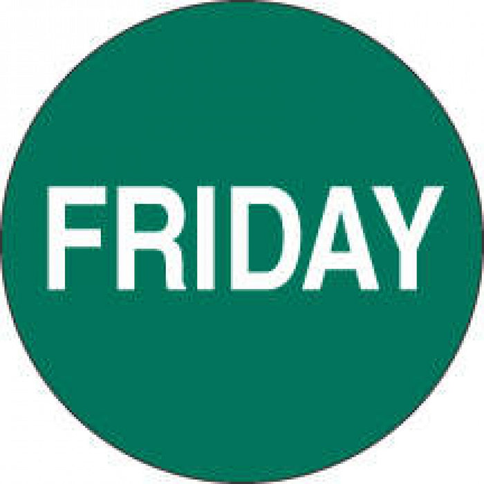 Label Paper Permanent Friday Green 1000 Per Roll