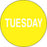 Label Paper Permanent Tuesday Yellow 1000 Per Roll