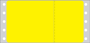 Label Dot Matrix Paper Permanent 4 1/2" X 2 7/16" Yellow 2500 Per Box