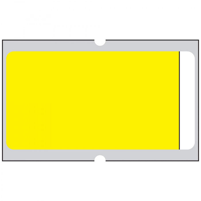Label Direct Thermal Piggyback Paper Permanent 1 5/8" Core 1 9/16" X 13/16" Yellow 3000 Per Roll, 6 Rolls Per Box