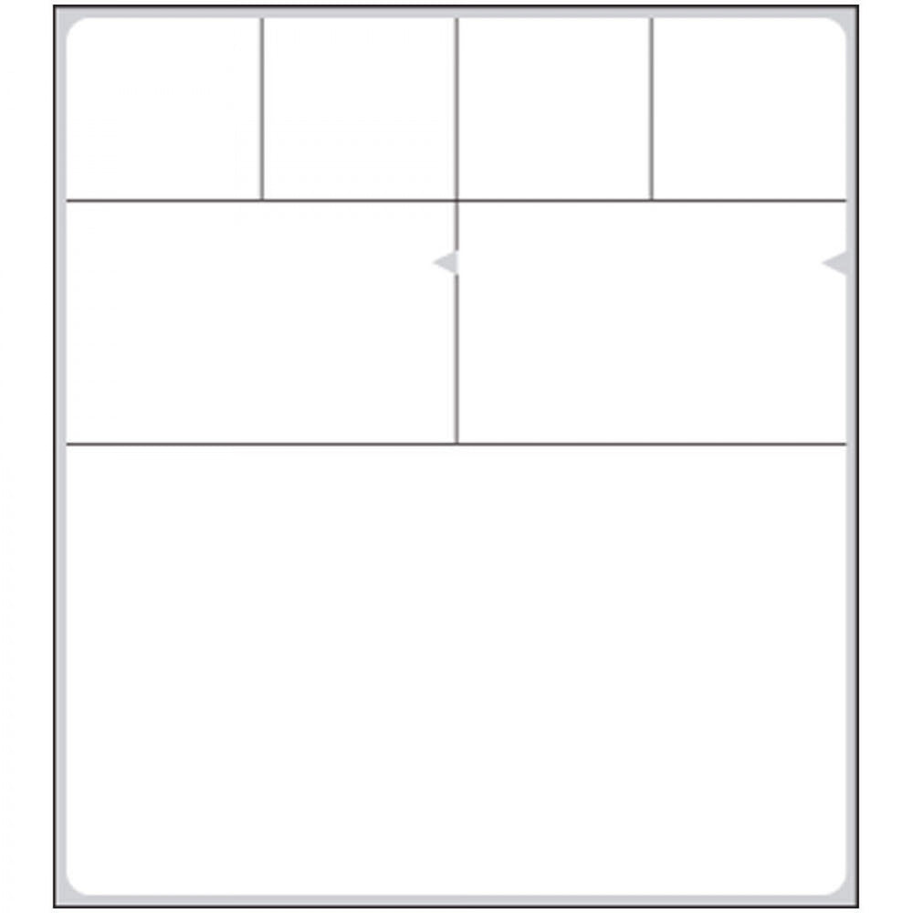 V-Notch Label Cerner Direct Thermal Ir Paper Permanent 3" Core 4" X 4 1/2" White 1000 Per Roll, 2 Rolls Per Box