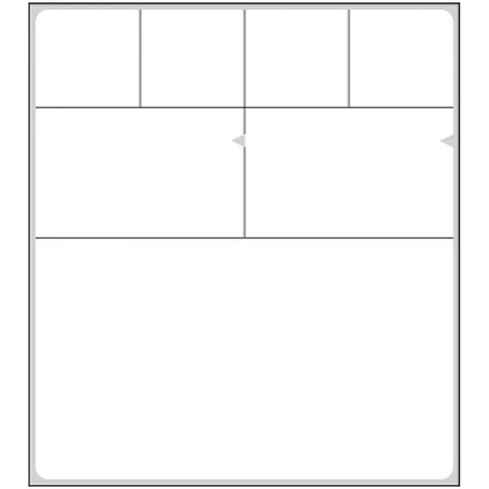 V-Notch Label Cerner Direct Thermal Ir Paper Permanent 3" Core 4" X 4 1/2" White 1000 Per Roll, 2 Rolls Per Box