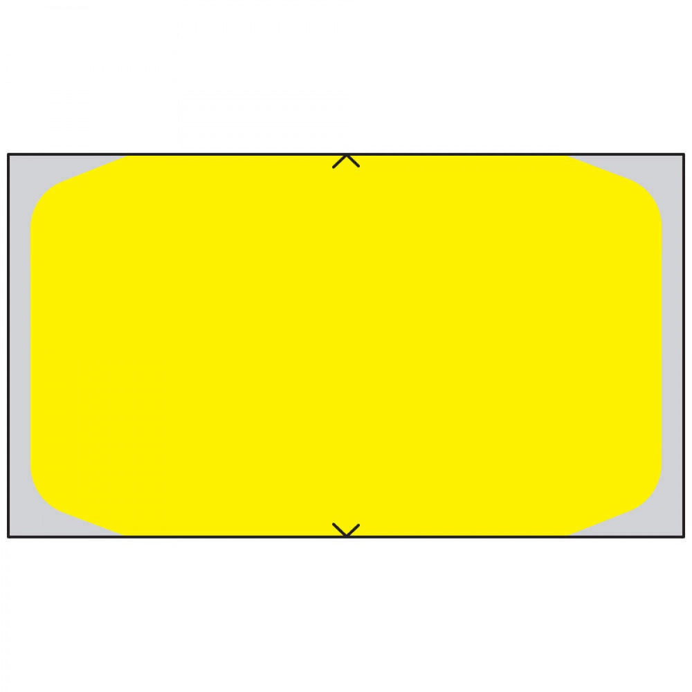 Label For Healthcoder 5000 Printers Direct Thermal Piggyback Paper Permanent 1 5/8" Core 1 23/40" X 86/91" Yellow 1500 Per Roll, 6 Rolls Per Box