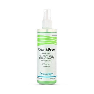 DermaRite Clean and Free Shampoo and Body Wash - Shampoo Body Wash, Rinse-Free, 7.5 oz. - 00193