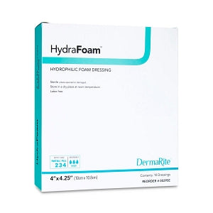 DermaRite Industries HydraFoam Hydrophilic Foam Dressings - HydraFoam Hydrophilic Foam Dressing, 4" x 4" - 00295E