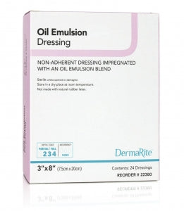 Dermarite Oil Emulsion Wound Dressing - Nonadherent Oil Emulsion Dressing, 3" x 16" - 22316