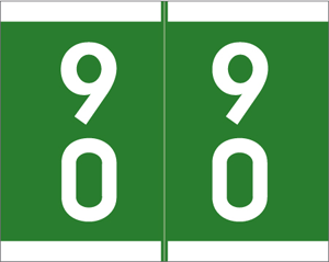 Color: Green 1 1/2" X 1 1/5" 500/Roll