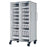 Distribution Systems Intnl Modu-Cell A Cells Modular Storage Units - Modu-Cell 71" A Cells Storage Unit, Double-Wide with Glass Doors and 8 Gray Baskets - D1-MC-71AA/GLASS/8BSK-G
