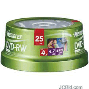 Dvd-R Memorex 4.7Gb 4X General Use 25/Package