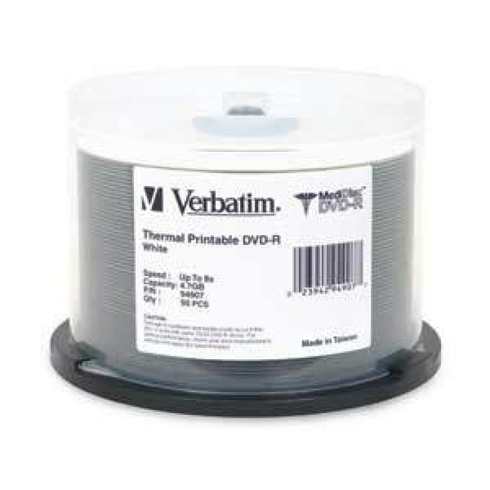 Verbatim Dvd 120 Min 8X Thermal Color: White Storage Capacity: 4.7Gb 50 / Pack
