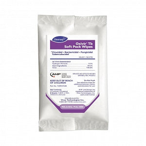 Sealed Air Oxivir TB Disinfectant Wipes - Oxivir Tb Disinfectant Wipes, 7.48" x 10", 10 Wipes / Soft Pack - 100949406