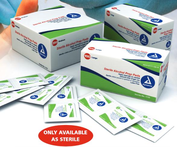 Sterile Alcohol Prep Pads by Dynarex Corporation