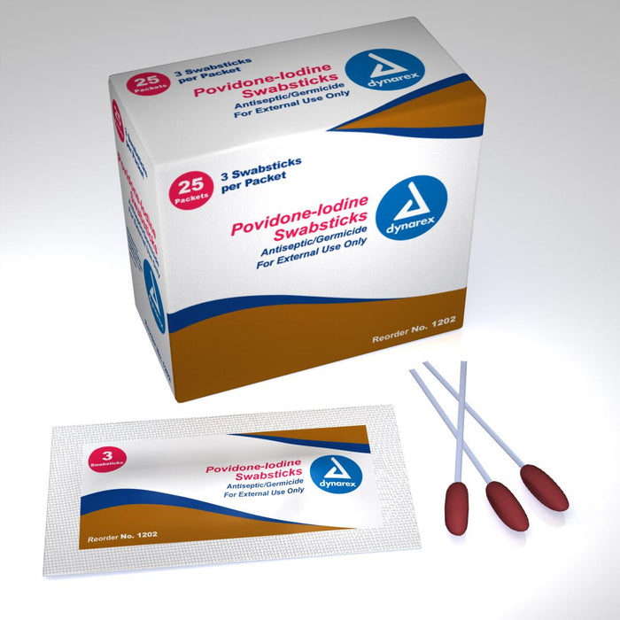 Povidone Iodine Swabsticks by Dynarex Corporation