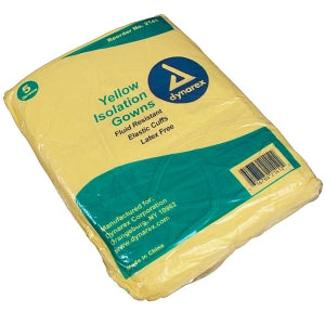 Dynarex Isolation Gowns - GOWN, ISOLATION, FLUID RESIST, YELLOW - 2141