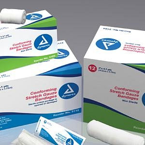 Dynarex Corporation Non-Sterile Stretch Gauze Bandages - Gauze Bandage Roll, Nonsterile, 6" - 3106