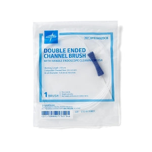 Medline Endoscopy Cleaning Brushes - Double-Ended Endoscopy Cleaning Brush with Handle, 230 cm Working Length, 5 mm and 10 mm Brush Dia., 2 to 4.2 mm Working Channel Dia. - DYK1002DCB