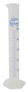 Dynalon Azlon Plastic Cylinders - PP PRINTED GRAD CYLINDER 50 ML CS/20 - 537815-0050
