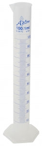 Dynalon Azlon Plastic Cylinders - PP PRINTED GRAD CYLINDER 100 ML CS/10 - 537815-0100