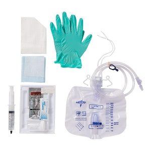 Medline 2-Layer Add-A-Cath Trays with Drain Bag - Two-Layer Add-A-Cath Tray with Antireflux Device Drain Bag, 30 mL - DYND11050