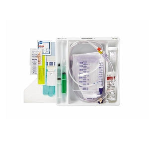 Medline Temperature-Sensing 100% Silicone 1-Layer Foley Catheter Tray - One-Layer Tray with 400 mL Urine Meter with 2, 500 mL Drain Bag and 100% Temperature-Sensing Silicone Foley Catheter, 16 Fr, 10mL - DYND160816T
