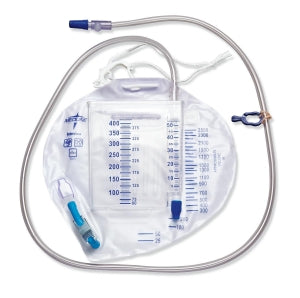Medline Urine Meters - Urine Meter 400 mL with Drain Bag 2, 500 mL, Metal Clamp - DYND17403
