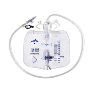 Medline Urinary Drain Bags - Drainage Bag, 2, 000 mL, Anti-Reflux Tower with Slide-Tap, OR Sterile, Luer Lock - DYND25205