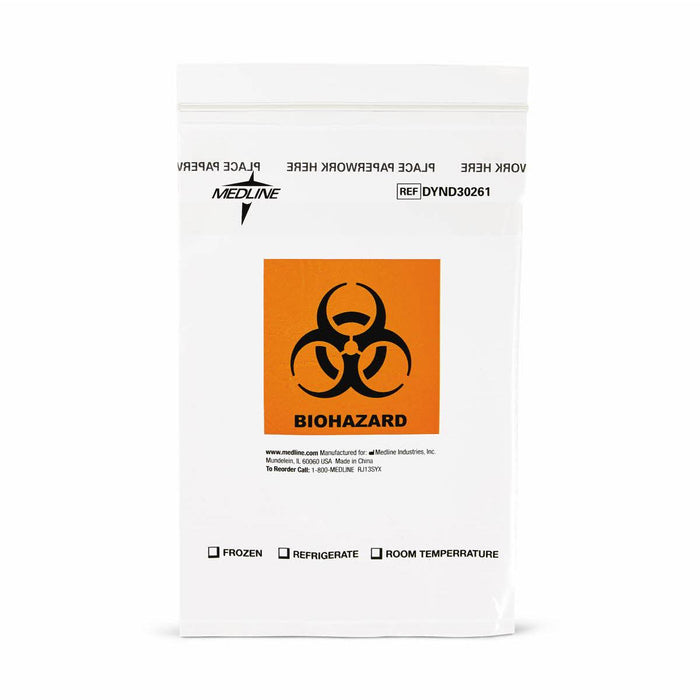 Zip-Style Biohazard Specimen Bags
