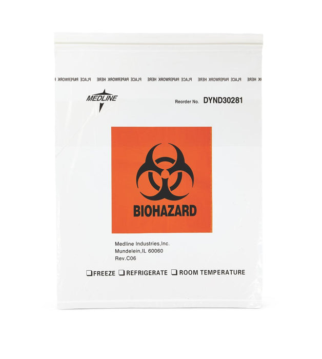 Zip-Style Biohazard Specimen Bags