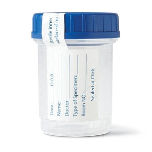 Medline Click N Close Pneumatic Tube Specimen Container - Click N Close Pneumatic Tube Specimen Container with Tamper-Evident Seal, Sterile Fluid Pathway, 3 oz. - DYND30382