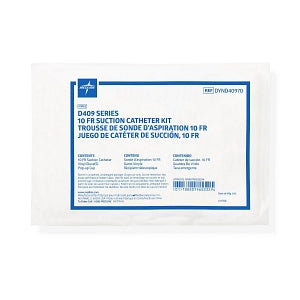 Medline Open Suction Catheter Kits - Suction Catheter Kit with 2 Gloves, Whistle Tip, 10 Fr - DYND40970