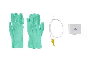 Medline Open Suction Catheter Kits - Suction Catheter Kit with 2 Gloves, Whistle Tip, 12 Fr - DYND40971