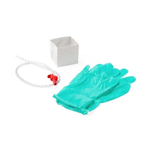 Medline Open Suction Catheter Kits - Suction Catheter Kit with 2 Gloves, Whistle Tip, 18 Fr, 200 mL Cup - DYND40974