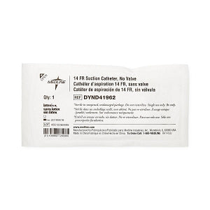 Medline Open Suction Catheters - 14 Fr Whistle Tip Continuous Valve Open Suction Catheter Straight Pack - DYND41962