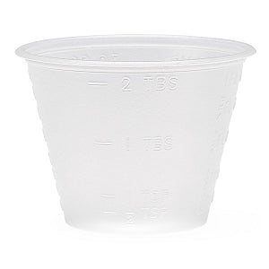 Medline Nonsterile Graduated Plastic Medicine Cups - Graduated Plastic Medicine Cup, 1 oz. - DYND80000