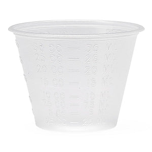 Medline Nonsterile Graduated Plastic Medicine Cups - Graduated Plastic Medicine Cup, 1 oz. - DYND80000