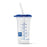 Medline Graduated Noninsulated Carafes - Graduated Carafe with Straw, Clear and Sparkly, 16 oz. - DYND80552
