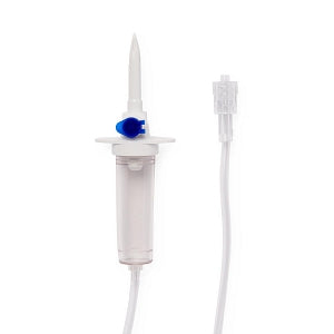 Medline IV Administration Sets - IV Administration Set with 3 Needle-Free Ports, 15 drops / mL, 112" - DYNDST1545